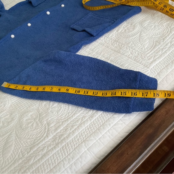 ALPINE, BLUE VINTAGE FLEECE SWEATER JACKET - Picture 8 of 9